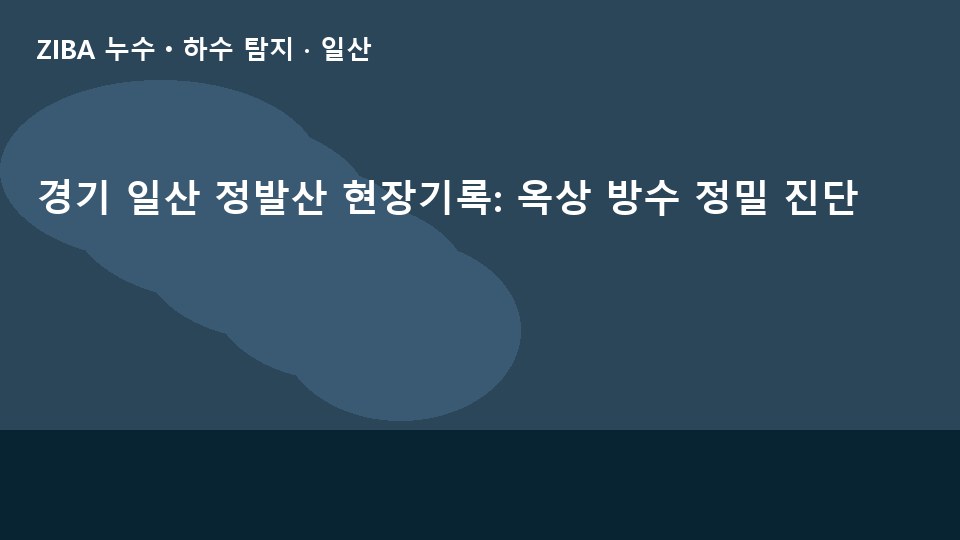 경기 일산 정발산 현장기록: 옥상 방수 정밀 진단
