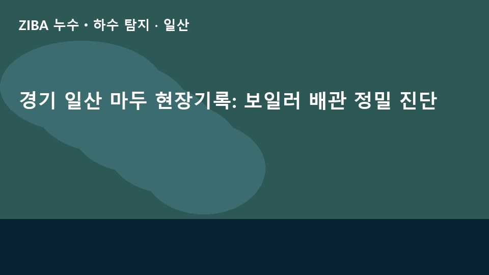 경기 일산 마두 현장기록: 보일러 배관 정밀 진단