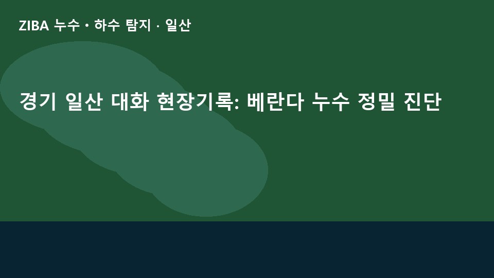 경기 일산 대화 현장기록: 베란다 누수 정밀 진단